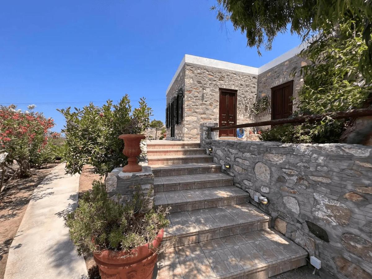 Πέτρινο Εξοχικό Σπίτι Στη Σύρο Agros  Exterior foto